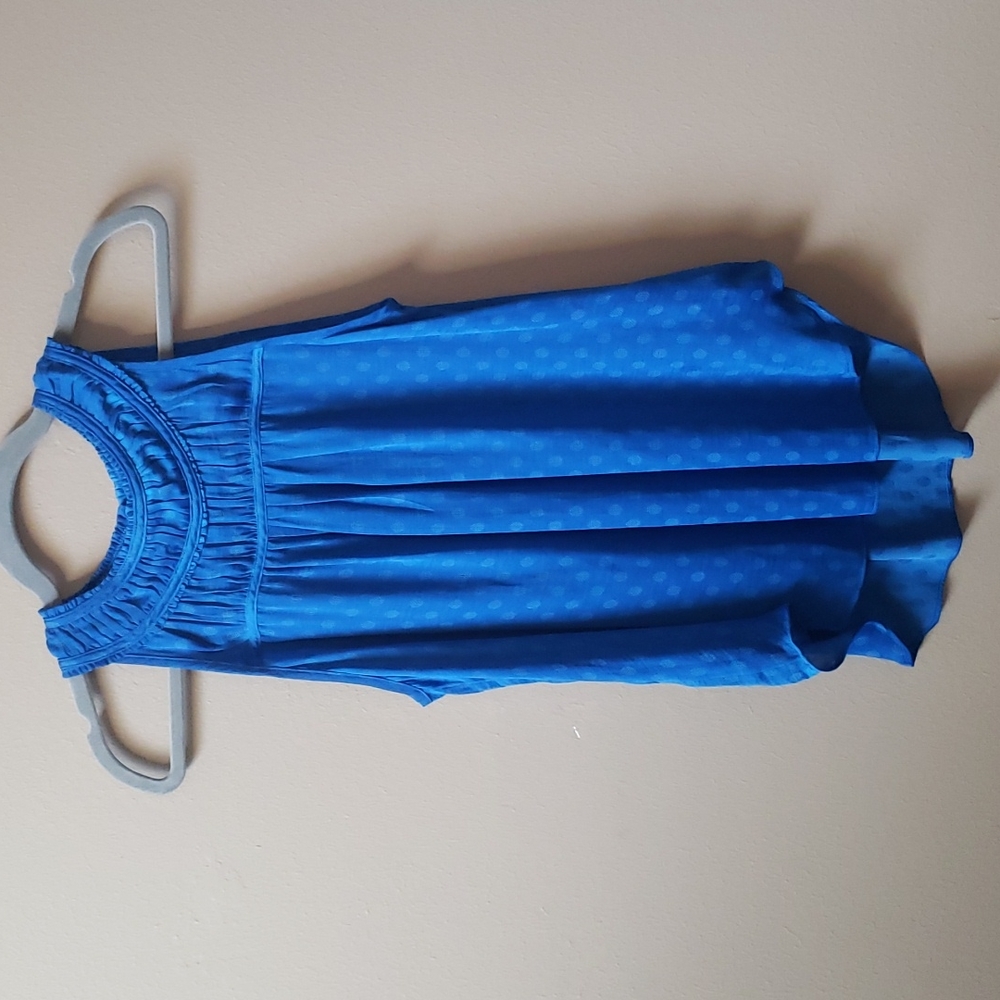 Anthropologie Maeve Blue Clovis Polka Dot